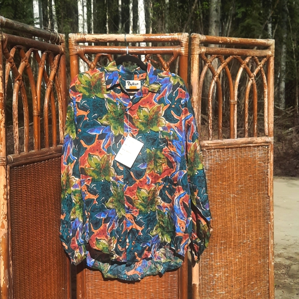 🆕️Protest Button Down Vintage 80s Shirt